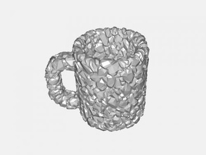 stone mug free 3d model - download stl file Home Kitchen beautiful brutal 3d print model - Mito3D