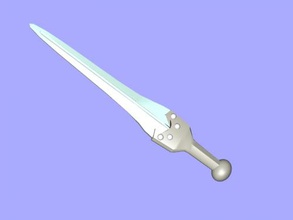 strange sword free 3d model - download obj file Toys Weapon unusual design 3d print model - Mito3D