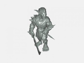 strong goblin free 3d model - download stl file Toys Cartoons muscular weapon 3d print model - Mito3D