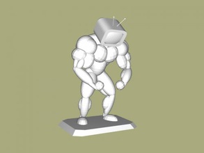 strong tv free 3d model - download stl file Art Sculpture fans statuette 3d print model - Mito3D