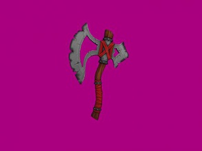 stylized axe free 3d model - download obj file Toys Weapon elegant weapon attack 3d print model - Mito3D