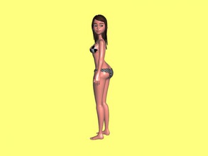estilizado bikini menina obj brinquedos 3d print model - Mito3D