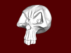 stylized skull free 3d model - download stl file Art Sculpture interesting interpretation 3d print model - Mito3D