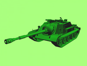 el su-122-54 libre modelo 3d - descargar archivo obj Los juguetes De la maquinaria soviética de artillería autopropulsada sistema acs 3d print model - Mito3D