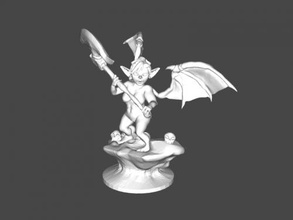 succublin free 3d model - download stl file Toys Cartoons half succubus goblin 3d print model - Mito3D