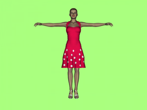 Sommer Mädchen Kostenlose 3d-Modell - download obj-Datei Spielzeug Menschen Kleid 3d print model - Mito3D