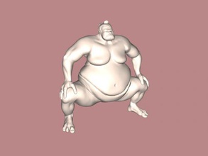 sumo wrestler free 3d model - download stl file Toys People thick japanese fighter 3d print model - Mito3D