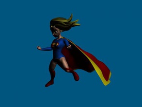 super girl free 3d model - download obj file Toys Cartoons perfectly drawn character 3d print model - Mito3D
