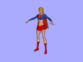supergirl obj brinquedos desenhos animados 3d print model - Mito3D