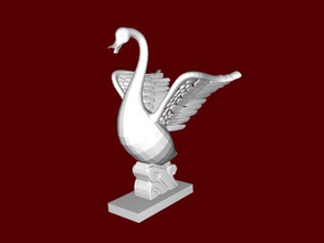 swan figurine free 3d model - download stl file Toys Animals beautiful proud bird 3d print model - Mito3D