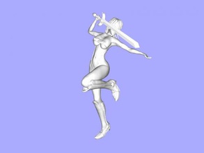 sword dancer free 3d model - download stl file Toys People beautiful dangerous woman 3d print model - Mito3D