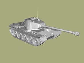 t-44-122 gratuit modèle 3d - téléchargement de fichier stl Les jouets De la machinerie prototype char moyen soviétique 122 mm pistolet 3d print model - Mito3D