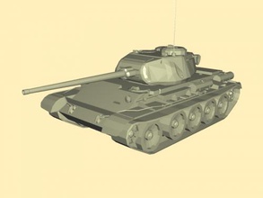 t-44 gratuit modèle 3d - téléchargement de fichier stl Les jouets De la machinerie soviétique char moyen bonne arme 3d print model - Mito3D