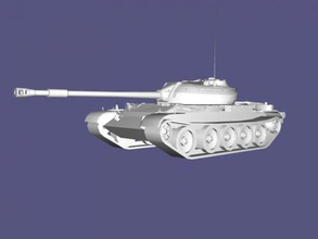 t-54 free 3d model - download obj file Toys Games soviet medium tank game world tanks 3d print model - Mito3D
