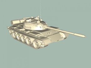 t-55 free 3d model - download stl file Toys Machinery world's first serial tank automatic anti-nuclear defense 3d print model - Mito3D