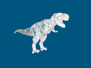 t-rex arredamento gratuita modello 3d - scaricare il file stl Casa Interni stilizzato dinosauro figurina 3d print model - Mito3D