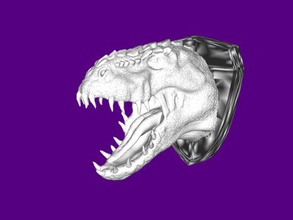 trex face obj home interior 3d print model - Mito3D