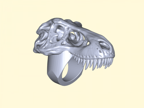 tirano saurio rex anillo moda adornos 3d print model - Mito3D