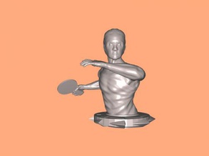 mesa tenis tributo arte escultura 3d print model - Mito3D