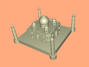 taj mahal mausoleum art architecture 3d print model - Mito3D
