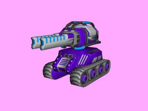 tank double gun free 3d model - download obj file Toys Machinery unusual cartoon 3d print model - Mito3D