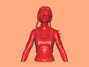 tank girl livre modelo 3d - download de arquivo stl A arte Escultura menina corajosa tronco 3d print model - Mito3D