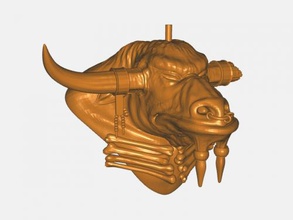 tauren bust free 3d model - download stl file Art Sculpture huge fighting bull 3d print model - Mito3D