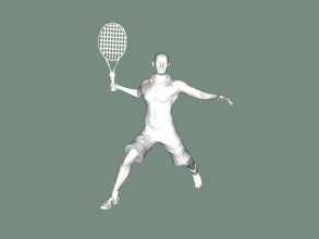 tennis giocatore giocattoli 3d print model - Mito3D