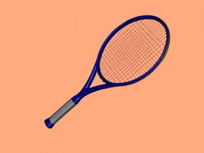 tennis raquette obj sport accessoires 3d print model - Mito3D