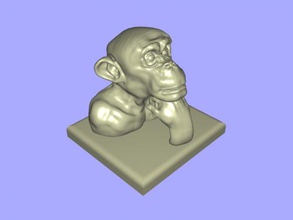 maymun ücretsiz 3d model düşünme - indir stl dosyası Sanat Heykel animal planet dosya maymunlar 3d print model - Mito3D