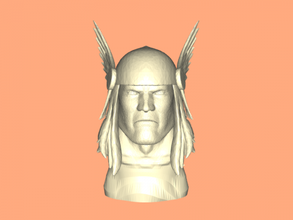 thor head art sculpture 3d print model - Mito3D