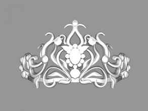 tiara gratuita modello 3d - scaricare il file stl Moda Ornamenti bellissima royal 3d print model - Mito3D