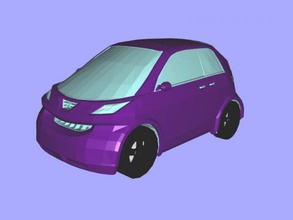 tiny car free 3d model - download obj file Toys Machinery small female 3d print model - Mito3D