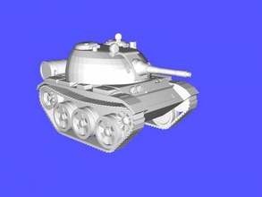 tiny t-55 free 3d model - download stl file Toys Machinery cartoon version soviet tank 3d print model - Mito3D