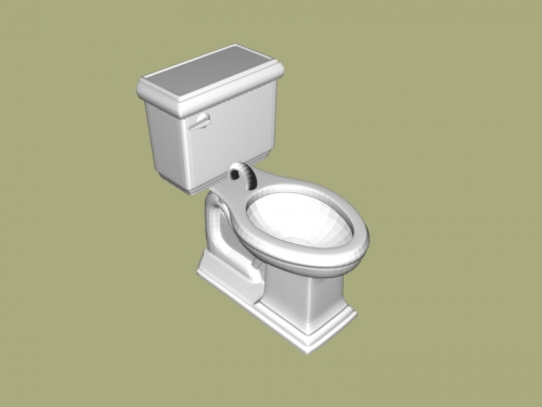 toilette porte clés mode accessoires 3D print model - Mito3D