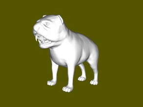 toothy perro libre modelo 3d - descargar archivo stl Los juguetes A los animales de grandes colmillos, 3d print model - Mito3D