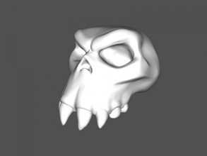 toothy cranio gratuita modello 3d - scaricare il file stl Art La scultura bella orc 3d print model - Mito3D