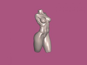 torse mince fille gratuit modèle 3d - télécharger le fichier obj Art La Sculpture du corps élégant de lignes 3d print model - Mito3D