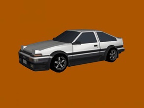 toyota ae86 free 3d model - download obj file Toys Machinery low poly old car 3d print model - Mito3D