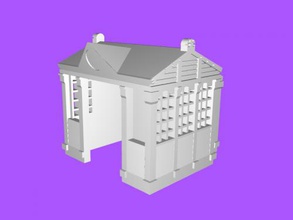 la stazione del tram gratuita modello 3d - scaricare il file stl Art Architettura accogliente fermata trasporto pubblico 3d print model - Mito3D