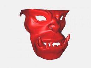 tribal mask free 3d model - download stl file Fashion Accessories scary fangs 3d print model - Mito3D