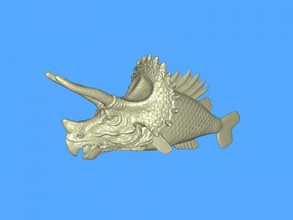 tricerafish Kostenlose 3d-Modell - download-stl-Datei Spielzeug Tiere etwas zwischen triceratops Fisch stl-Datei 3d print model - Mito3D