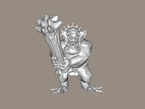 troll warrior free 3d model - download stl file Toys Cartoons huge cudgel 3d print model - Mito3D