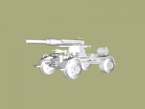 trolley gun free 3d model - download stl file Toys Machinery unusual vehicle 3d print model - Mito3D