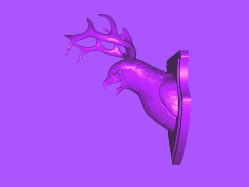 trophy bird horns free 3d model - download stl file Home Interior very strange character 3D print model - Mito3D