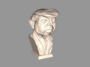 trump bust art sculpture 3d print model - Mito3D