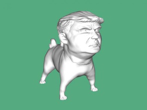 trump pug toys animals 3d print model - Mito3D