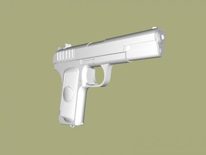tt-33 free 3d model - download stl file Toys Weapon tokarev pistol 1933 sample 3d print model - Mito3D
