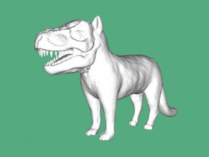 tyranasaurus-cat free 3d model - download stl file Toys Animals cross between cat dinosaur 3d print model - Mito3D