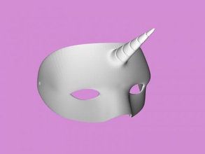 tek boynuzlu at maske moda aksesuarlar 3d print model - Mito3D